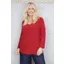 Goose Island v neck jumper Wine