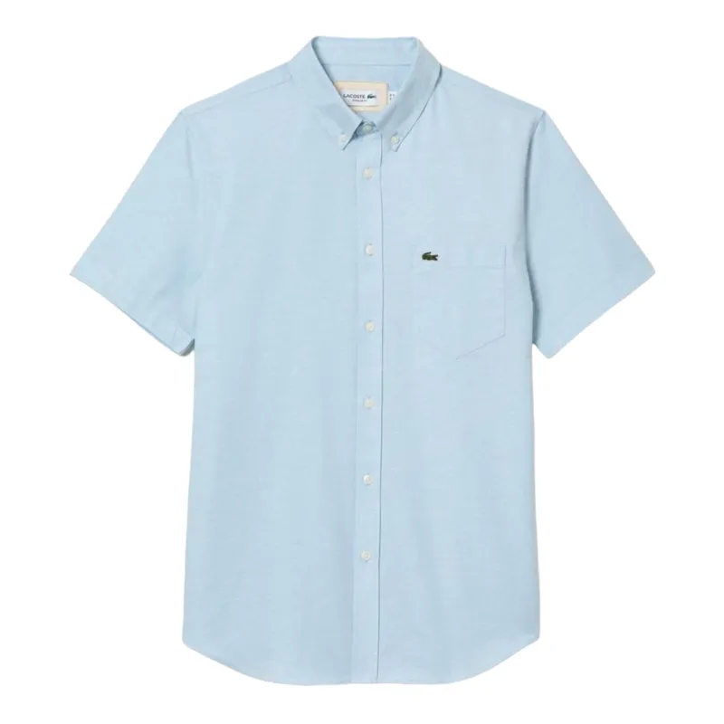 Lacoste Regular Fit Oxford Cotton Shirt Overview Blue M/L ONLY 