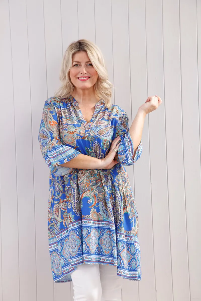Goose Island paisley print tunic Blue-2