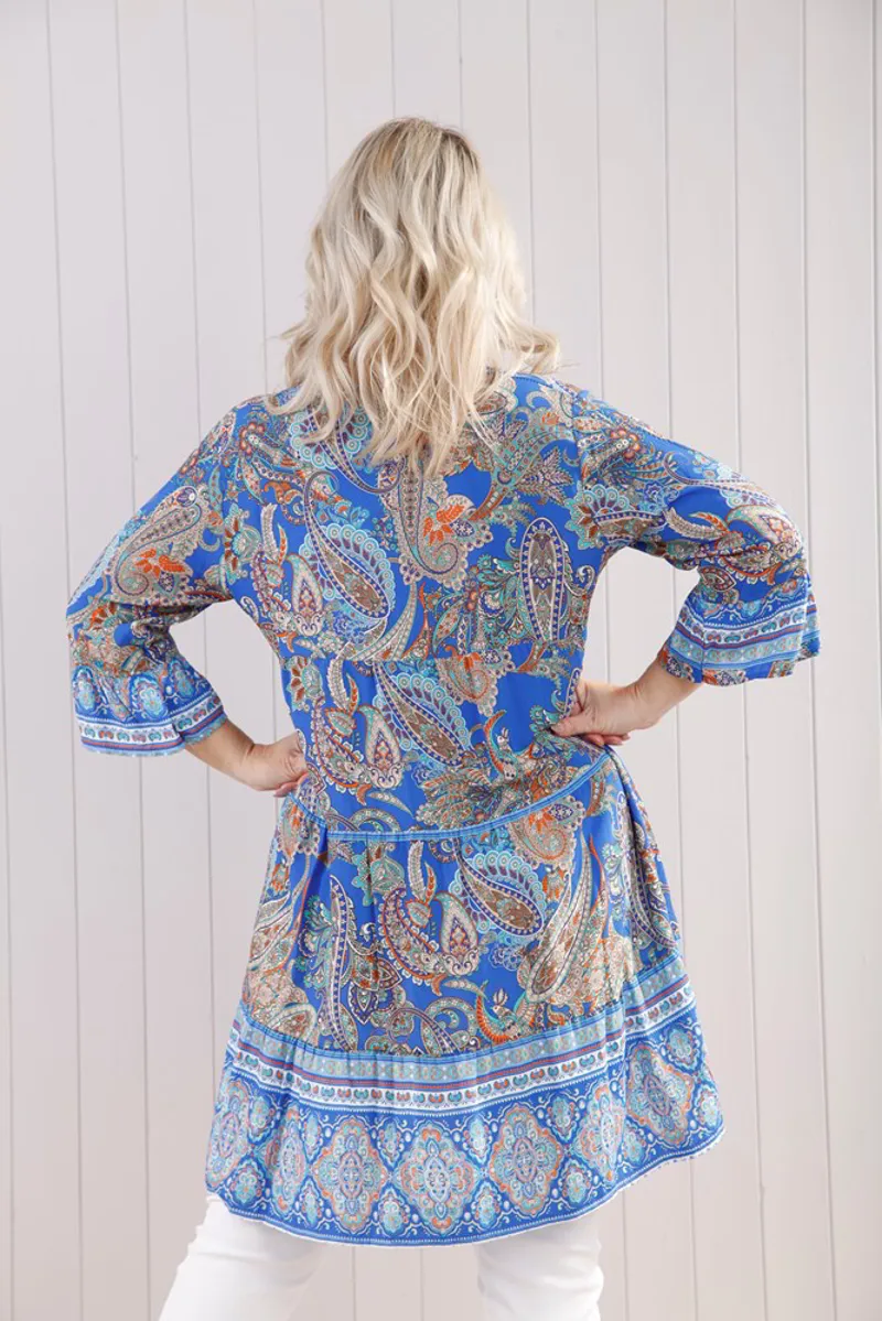 Goose Island paisley print tunic Blue-1