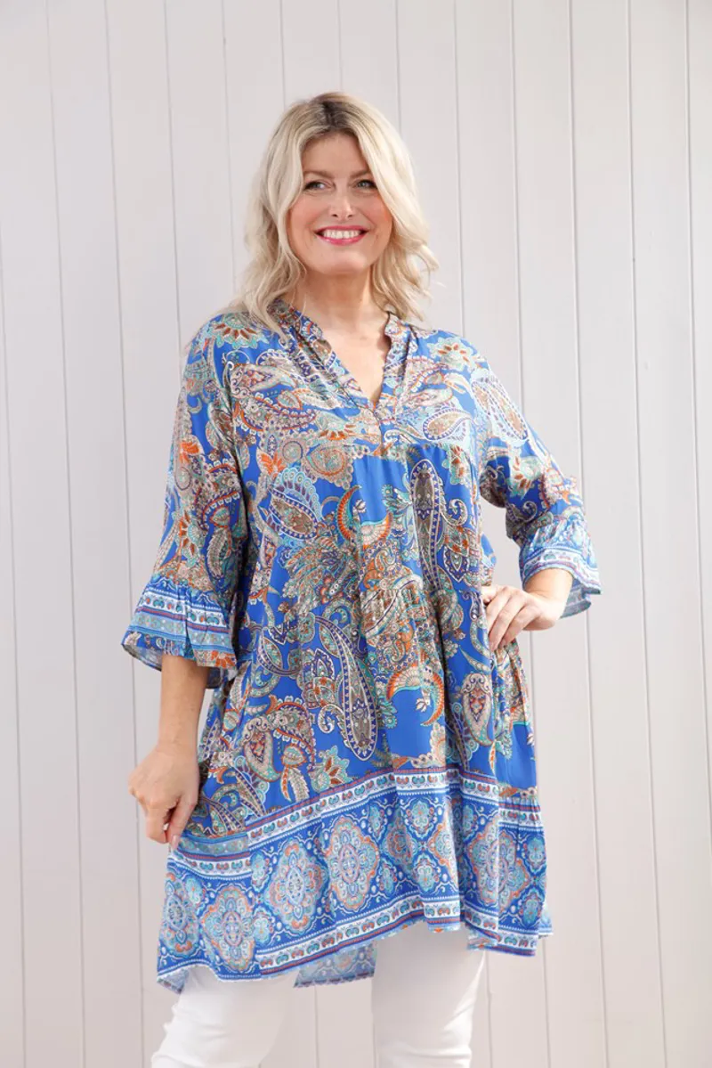 Goose Island paisley print tunic Blue