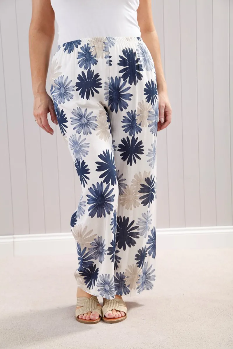 Goose Island Florentina wide leg trousers Navy