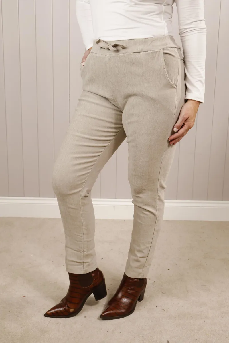 Goose Island cord magic pants Beige