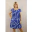 Goose Island abstract print elastic dress Blue