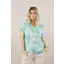 Goose Island tie dye v-neck top Aqua