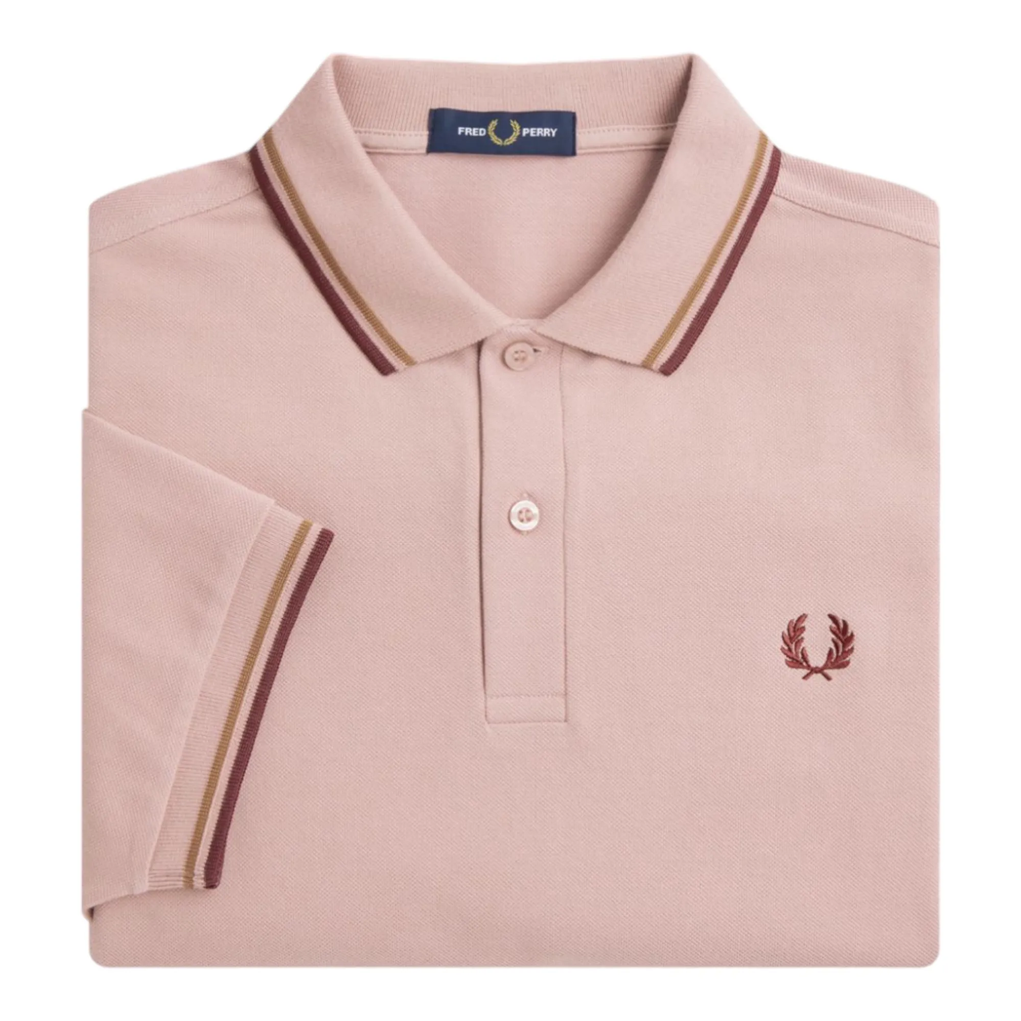 Burgundy fred perry shirt online