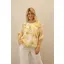 Goose Island floral pleat sleeve top Lemon