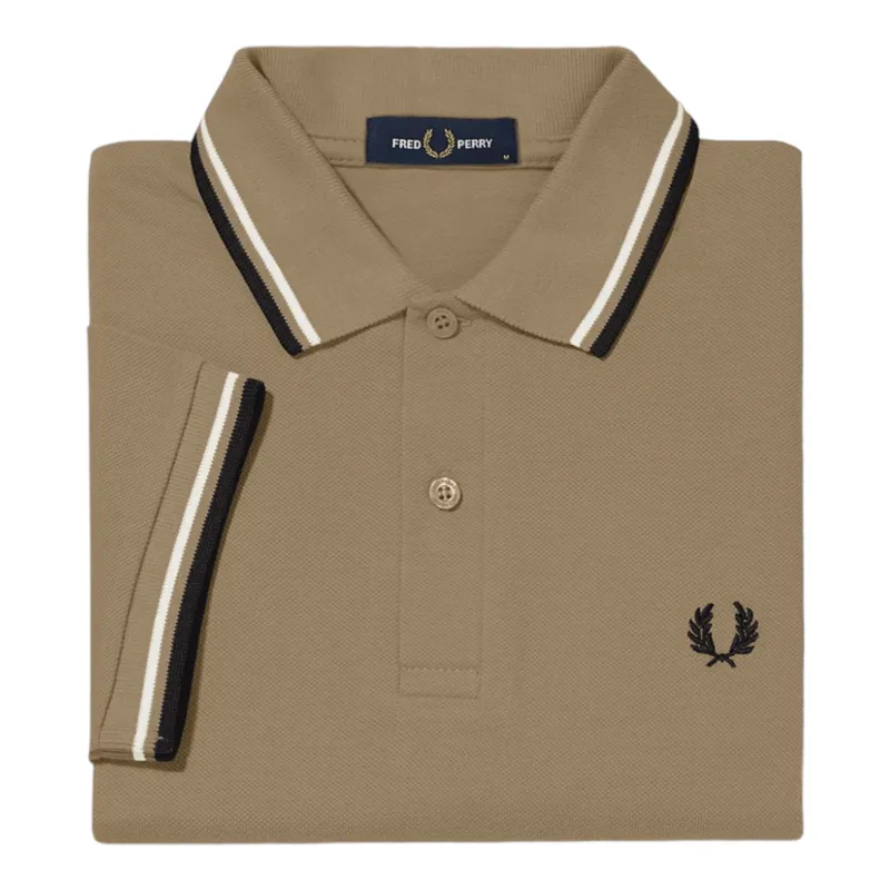 Fred Perry M3600-R72 Polo T-shirt Warm Stone / Black / White