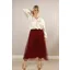 Goose Island pleated tulle skirt Wine