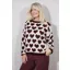 Goose Island heart print jumper Bordeaux