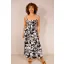 Goose Island floral shirred bust floral dress Black
