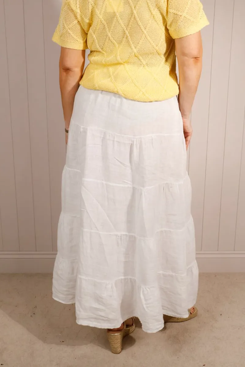 Goose Island tiered skirt White-2
