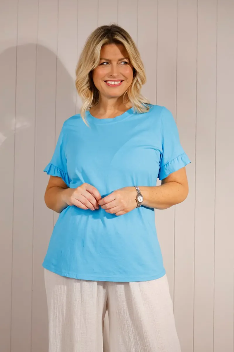 Goose Island cotton frill t shirt Blue