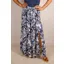 Goose Island tiered mono floral skirt Navy
