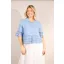 Goose Island scallop edge button up shirt Blue