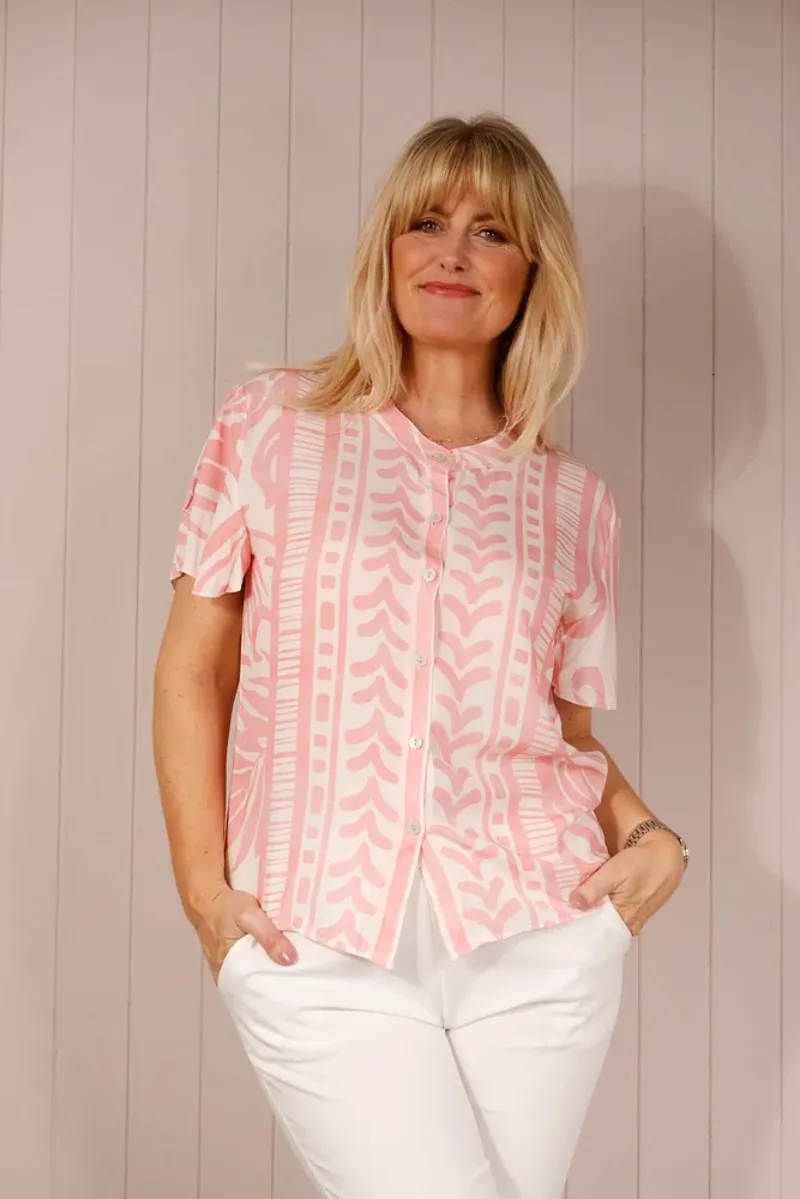 Goose Island aztec blouse Pink