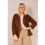 Goose Island soft touch button up blazer Chocolate