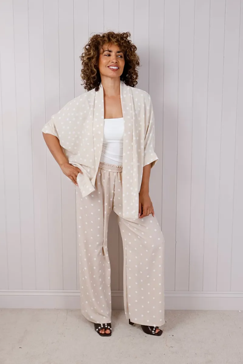Goose Island polka dot jacket Beige