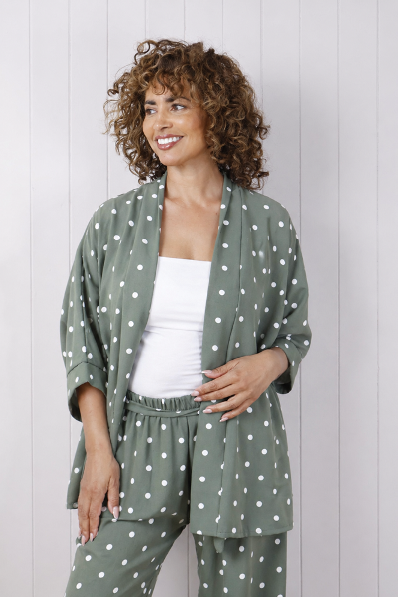 Goose Island polka dot jacket Khaki