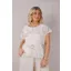 Goose Island embroidered flower top Beige