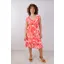 Goose Island abstract layered dress Coral