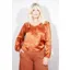 Goose Island satin look blouse Rust