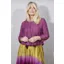 Goose Island pleat front blouse Plum