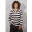 Goose Island striped cowl neck jumper Brown