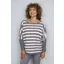 Goose Island wide neck striped jumper Grey