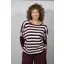 Goose Island wide neck striped jumper Wine