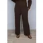 Goose Island wide leg turn up trousers Chocolate