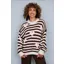 Goose Island heart stripe jumper Chocolate
