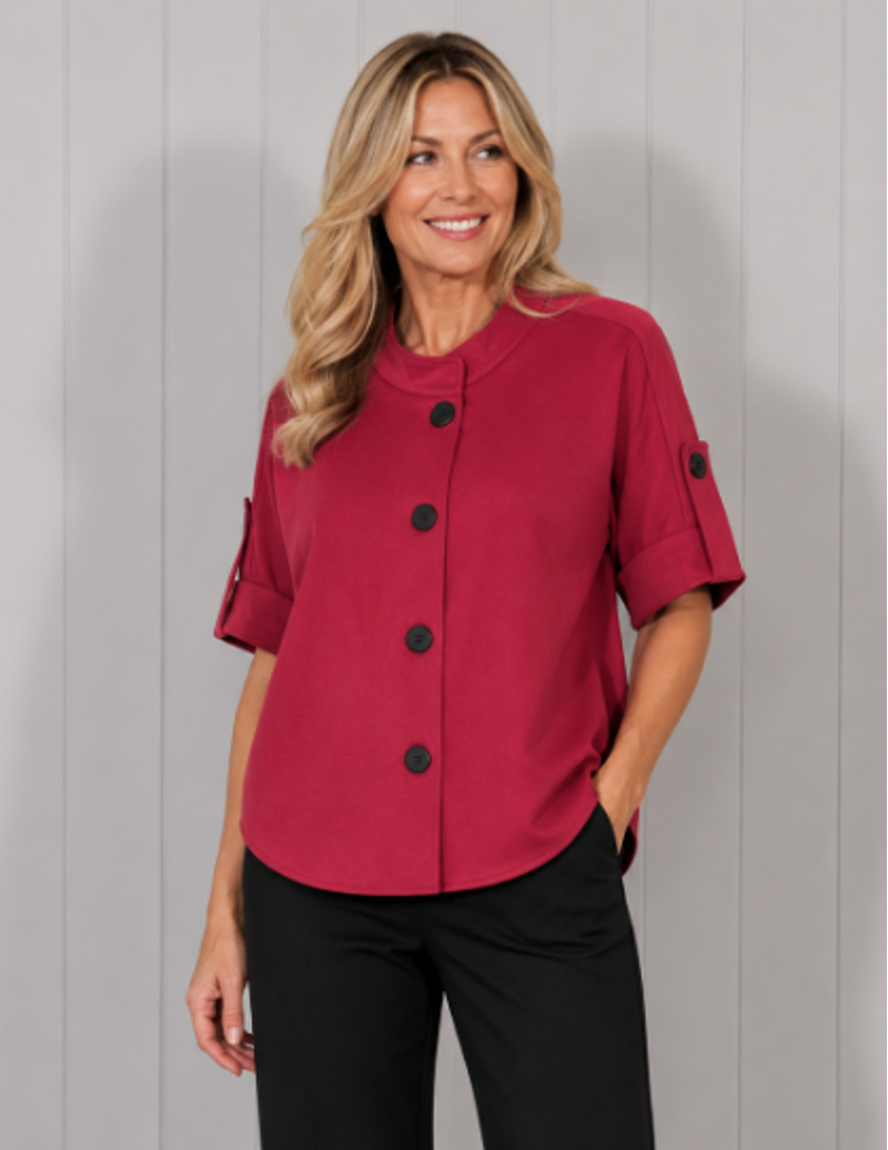 Goose Island suede look jacket Bordeaux