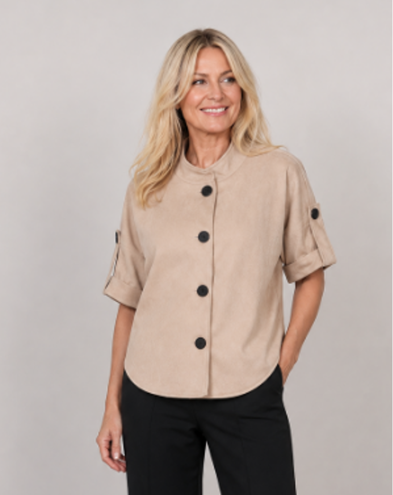 Goose Island suede look jacket Beige