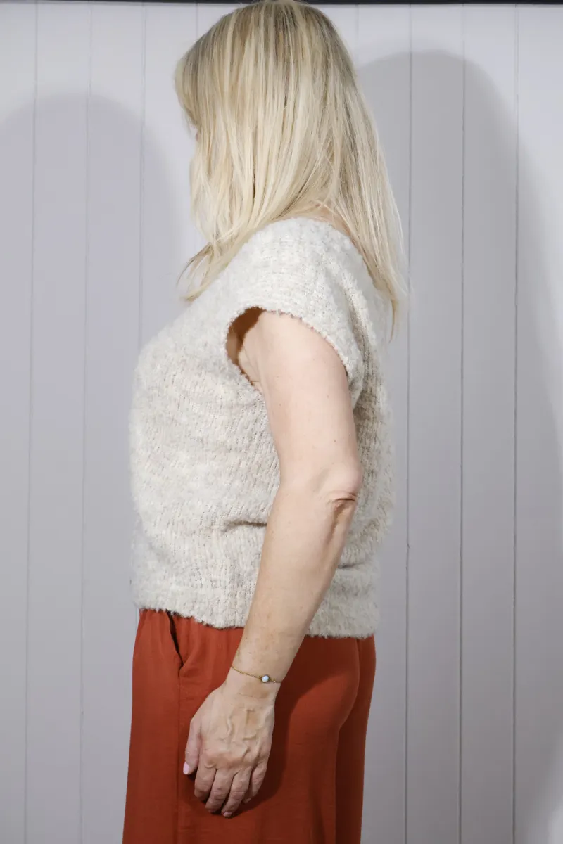 Goose Island wool tank top Beige-2