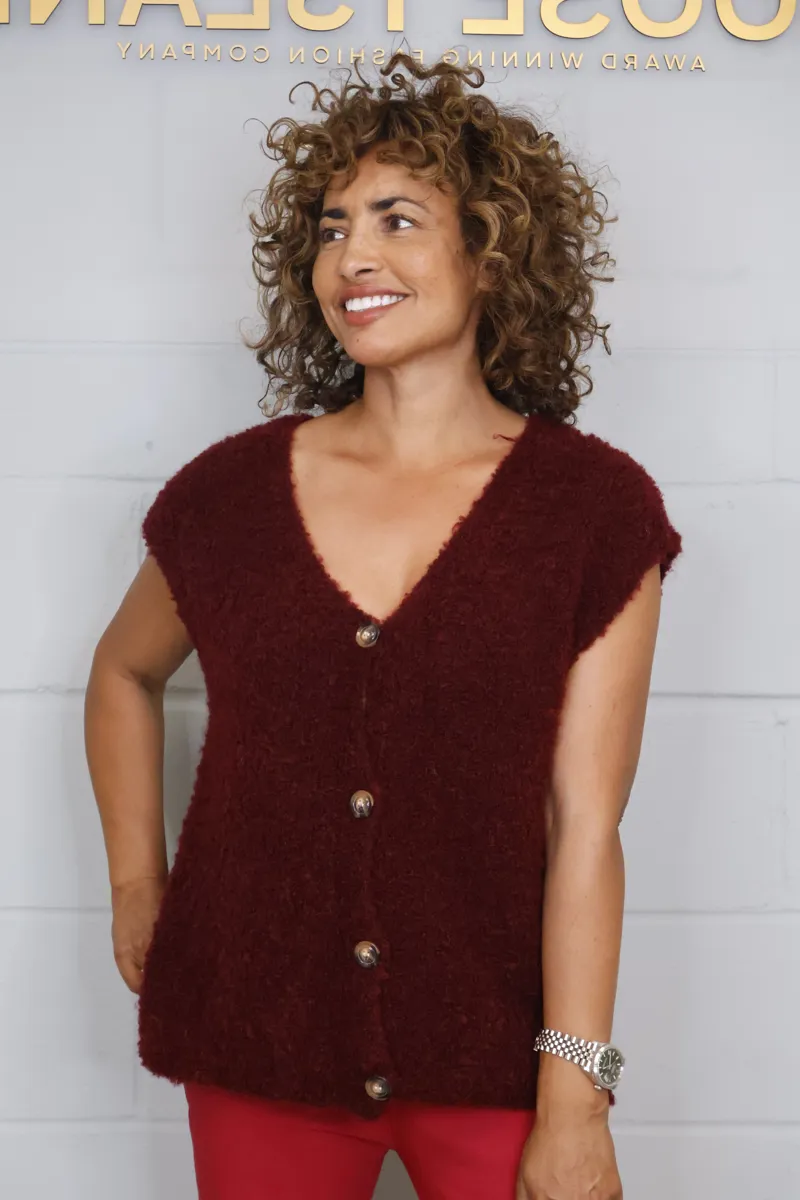 Goose Island wool tank top Wine