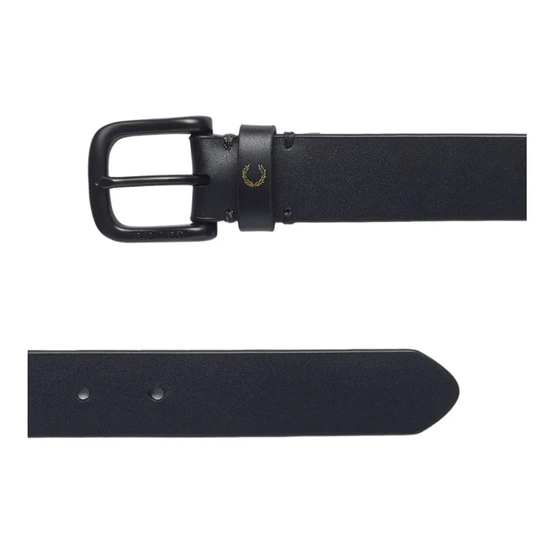 Fred Perry Leather Belt Black -2