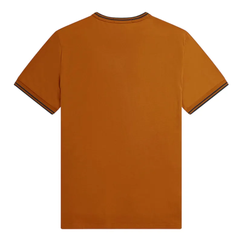 Fred Perry Twin Tipped T-shirt Dark Caramel / Navy XL ONLY LAST ONE-1