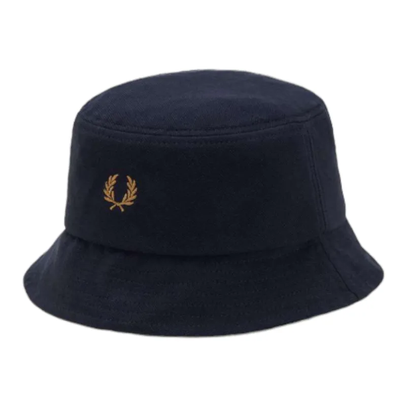 ◆FRED PERRY◆ Pique Bucket Hat Black CFPU2416730843 CFPU241 Fred Perry Pique Bucket Hat Black – Kingpin Clothing Store