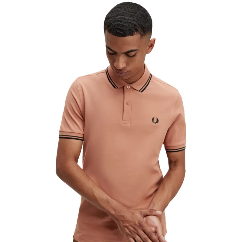 Fred Perry M3600-M38 Polo T-shirt Rust / Green / Black LARGE ONLY-6