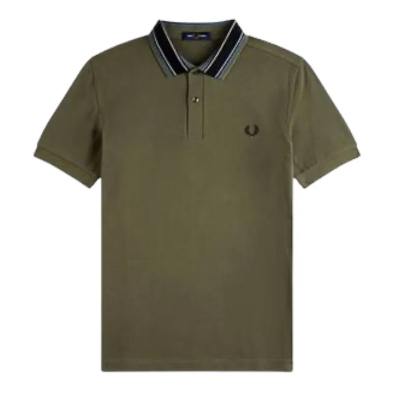 Fred Perry M3614-B57 Medal Stripe Polo T-shirt Military Green