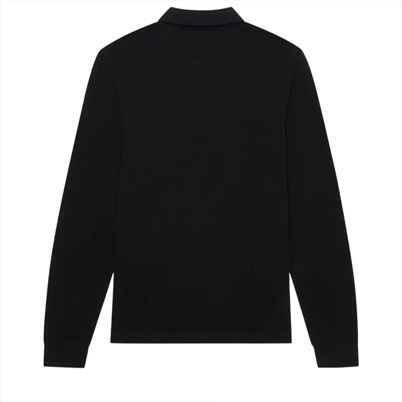 Fred Perry Long Sleeve Polo T-shirt Black/Chrome XXL ONLY LAST ONE-1