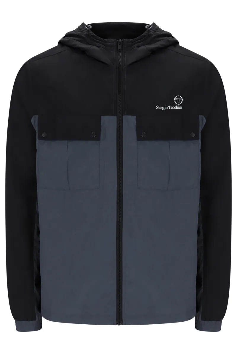 Sergio Tacchini Alba Hooded Jacket Black / Turbulence 