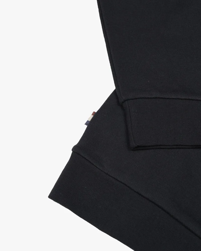 Aquascutum Club Check Shoulder Quarter Zip Black-2