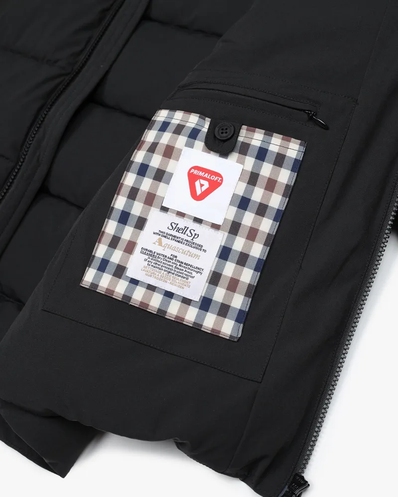 Aquascutum SP Hooded Puffer Coat Black-7