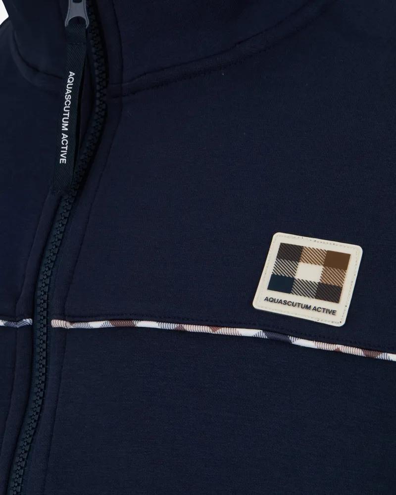 Aquascutum Piping Scuba Track Top Navy-2