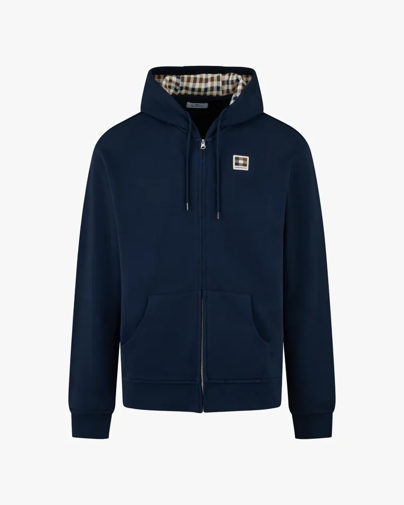 Aquascutum Full Zip Hoodie Navy -5