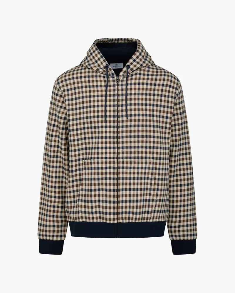 Aquascutum FZ Hoodie Club Check-3