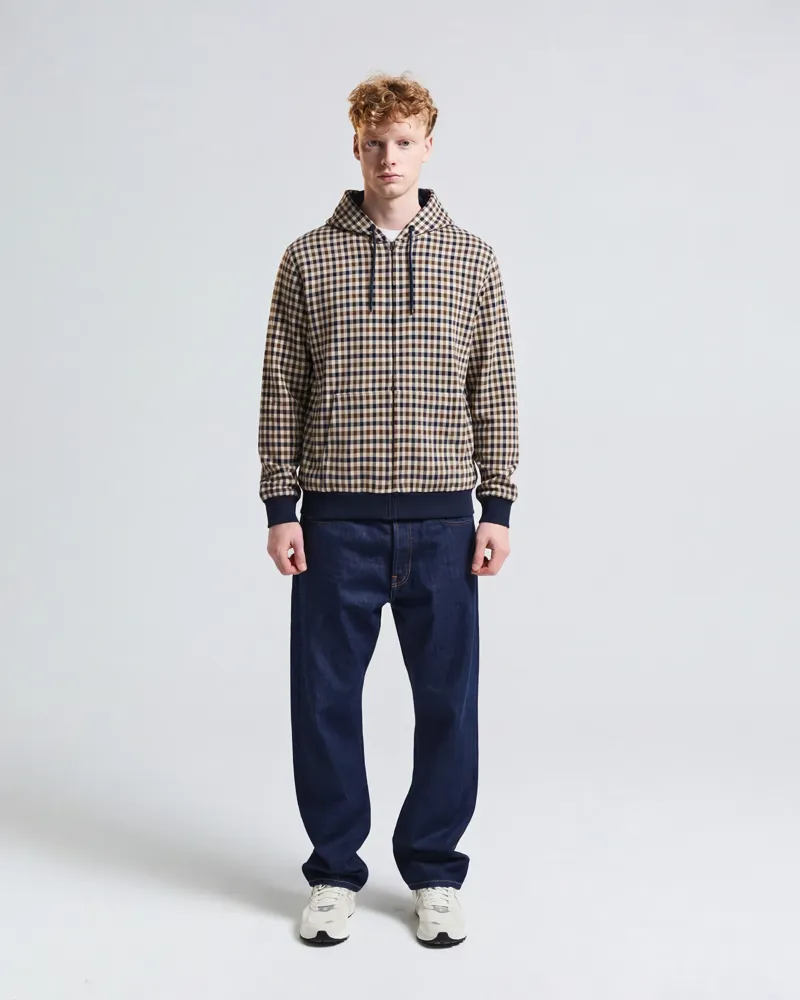 Aquascutum FZ Hoodie Club Check-1