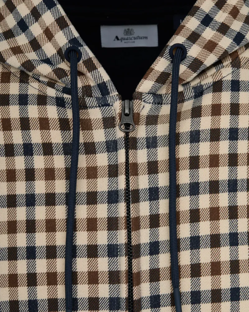Aquascutum FZ Hoodie Club Check-5